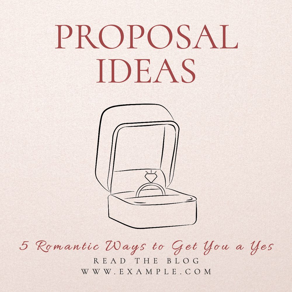 Proposal ideas  Instagram post template, editable text