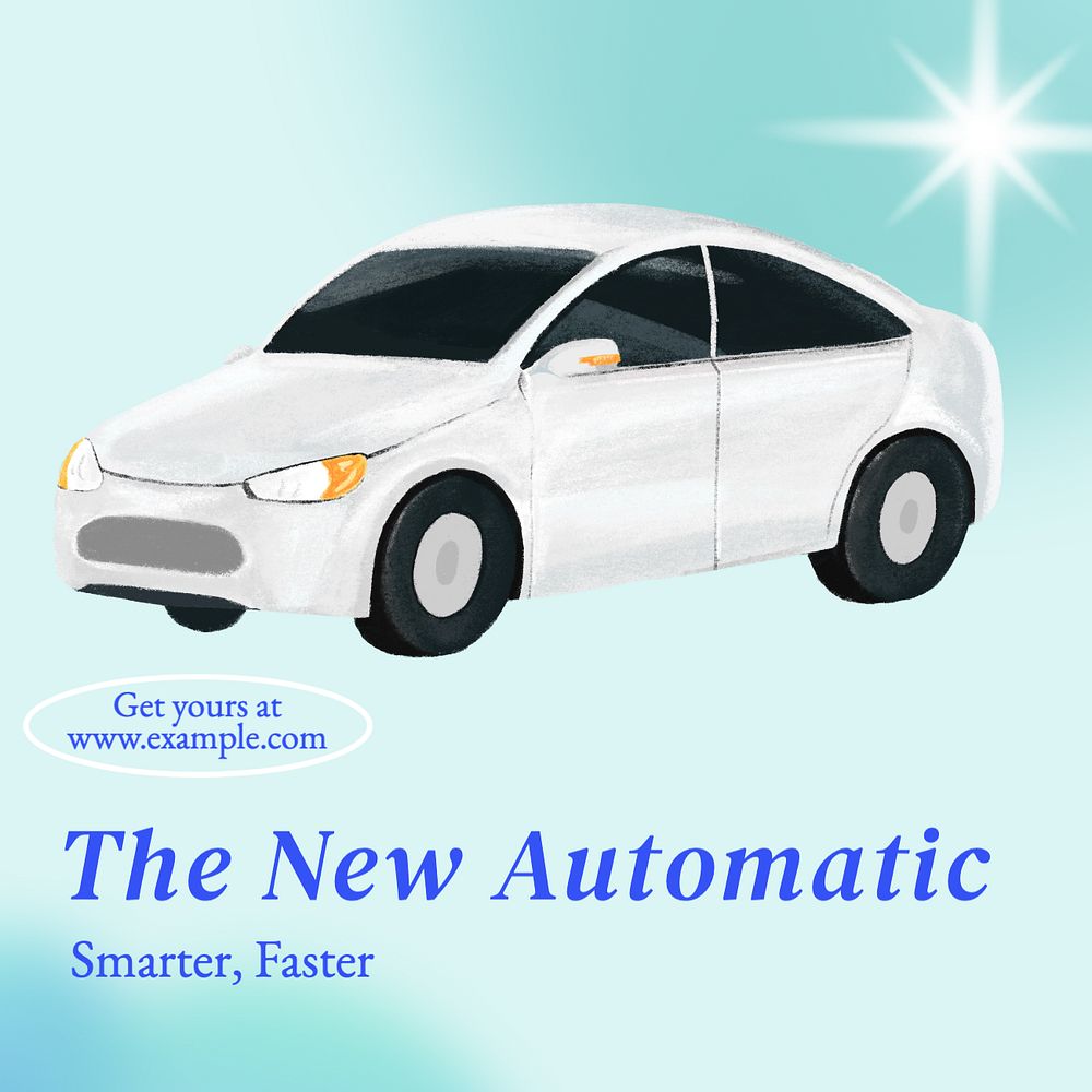 Cars Instagram post template, editable text