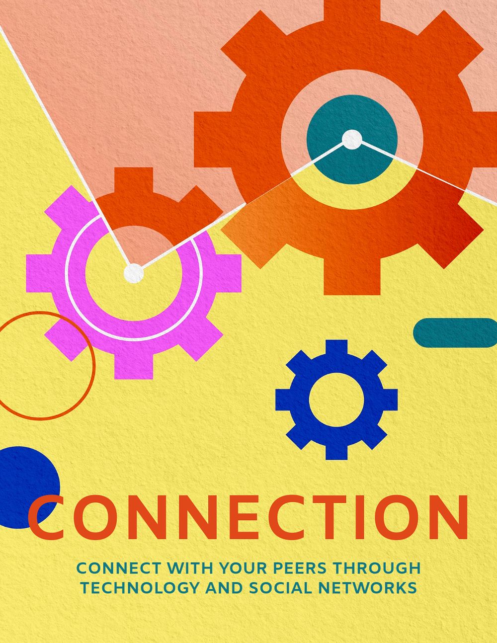 Connection, flyer template, editable business design