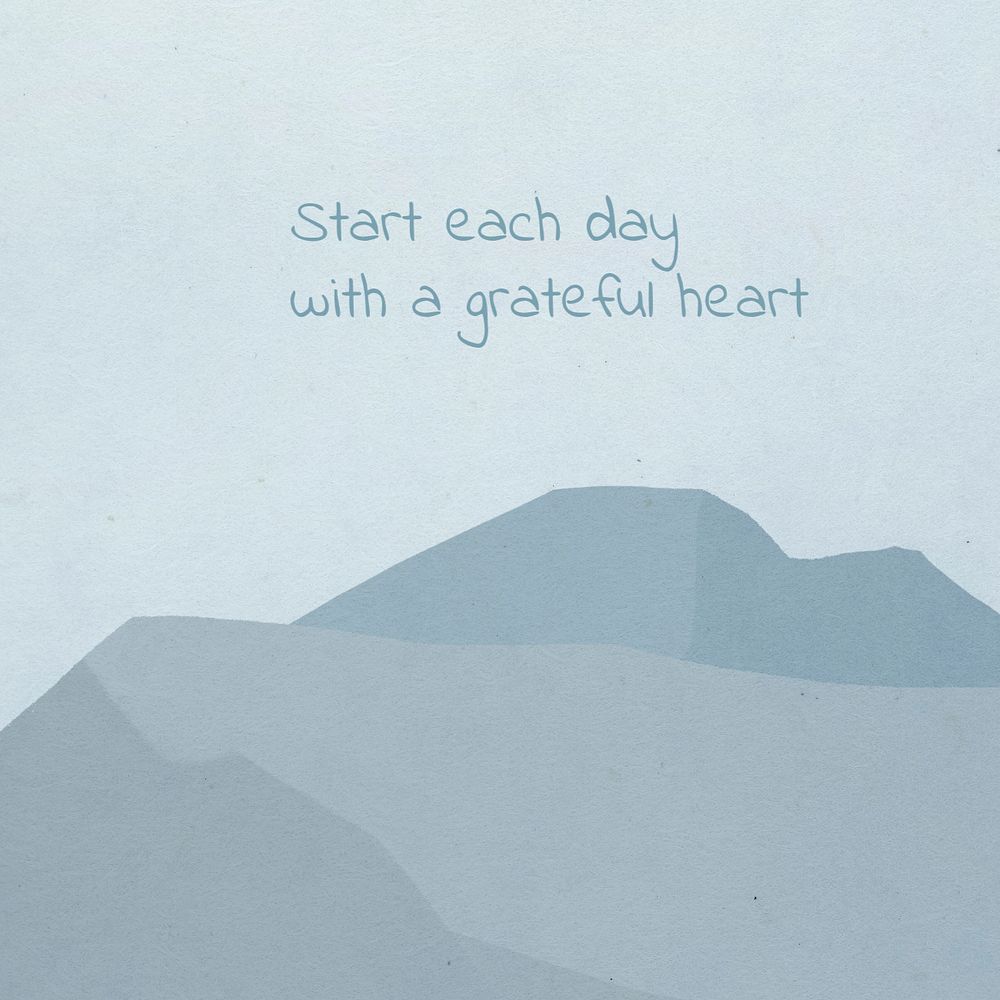 Motivational quote template Instagram post, nature background