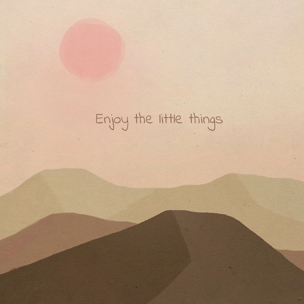 Motivational quote template social media post, nature background