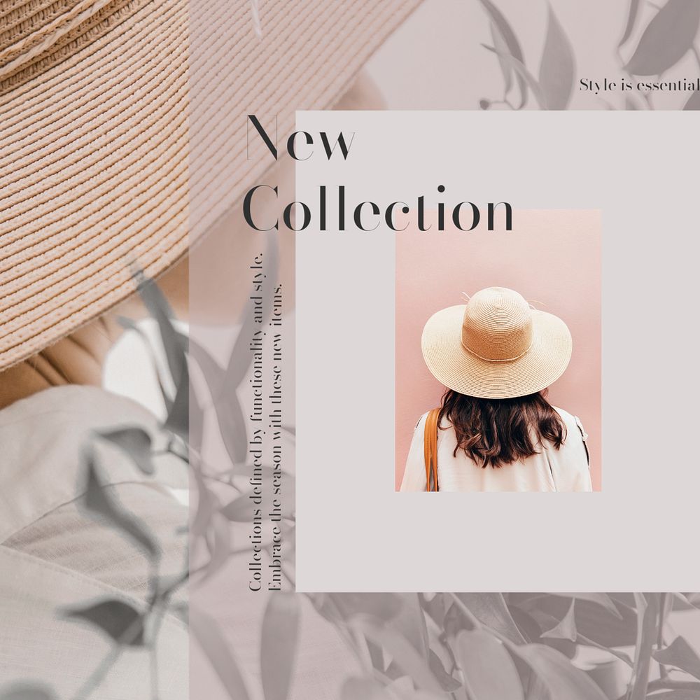 New collection Instagram post template, Summer fashion