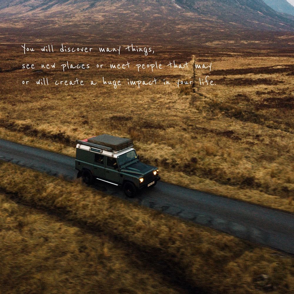 Road trip Instagram ad template, travel editable design 