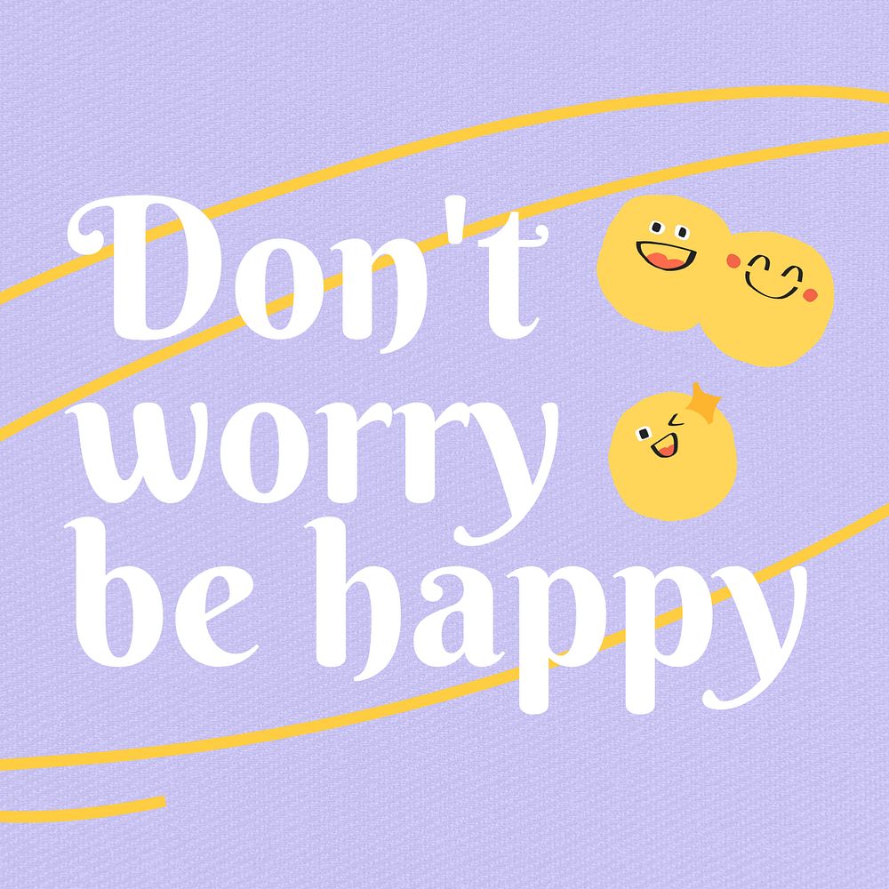 Happy quote Facebook post template, editable design