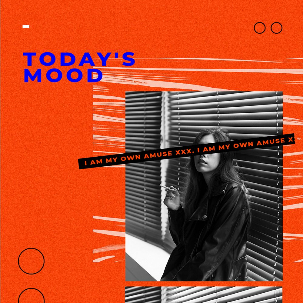 Funky Facebook post template, fashion editable text