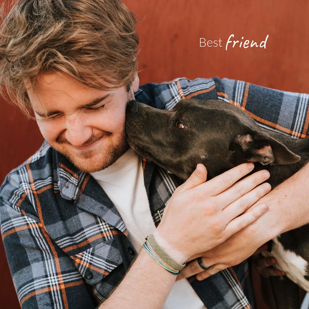 Dog lovers Facebook post template, editable text
