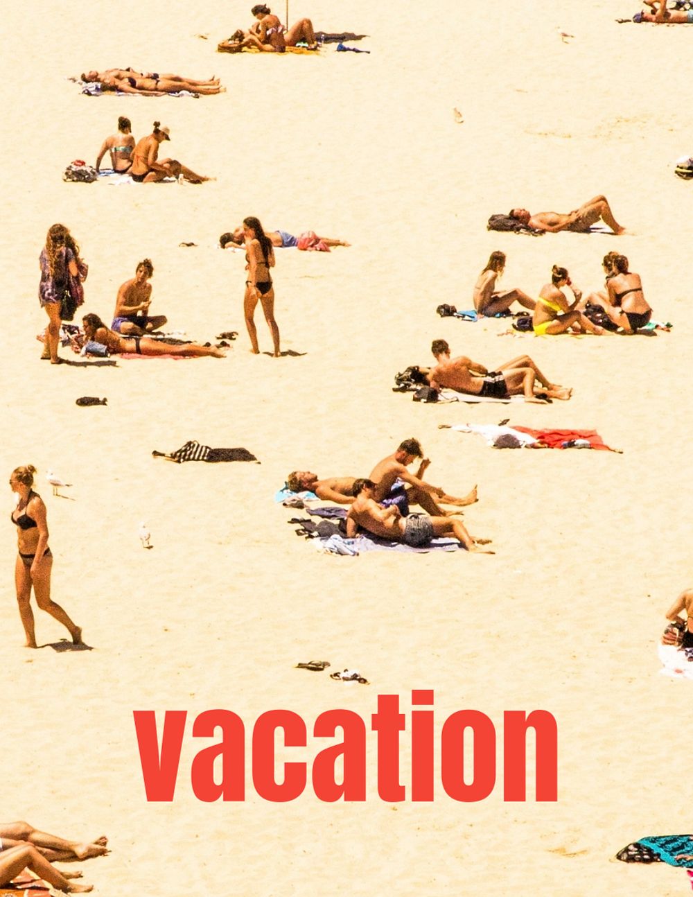 Summer vacation flyer template, editable text