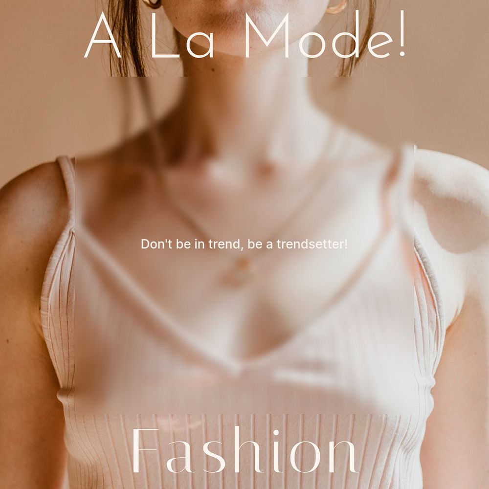 Women's fashion Instagram post template, aesthetic ad