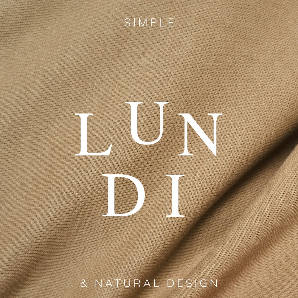 Fabric texture Instagram post template, brown aesthetic