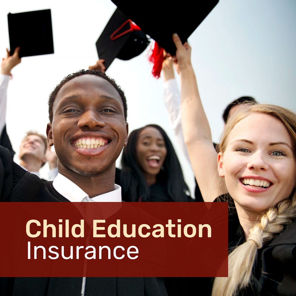 Education insurance Instagram post template, diversity design