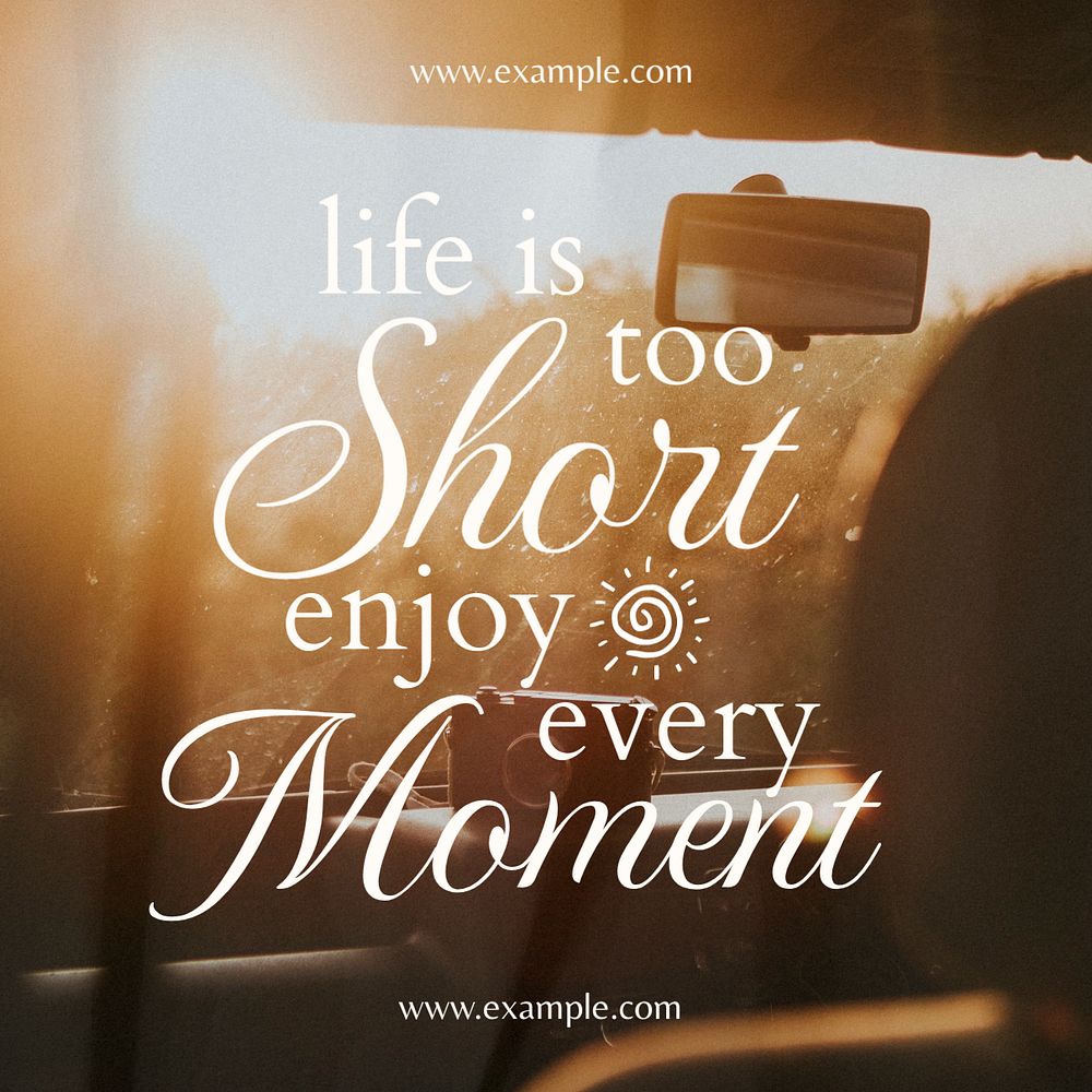 Aesthetic quote Instagram post template, editable design