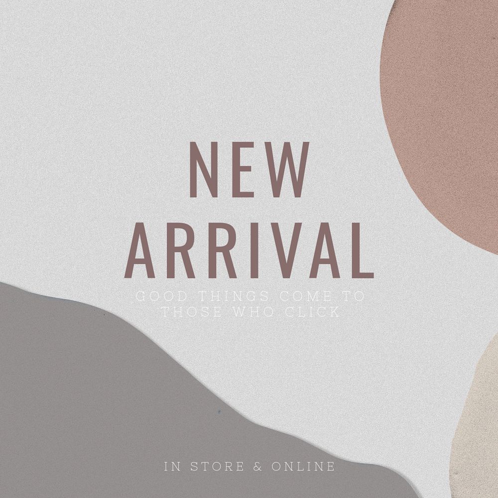 New arrival Facebook post template, memphis editable design
