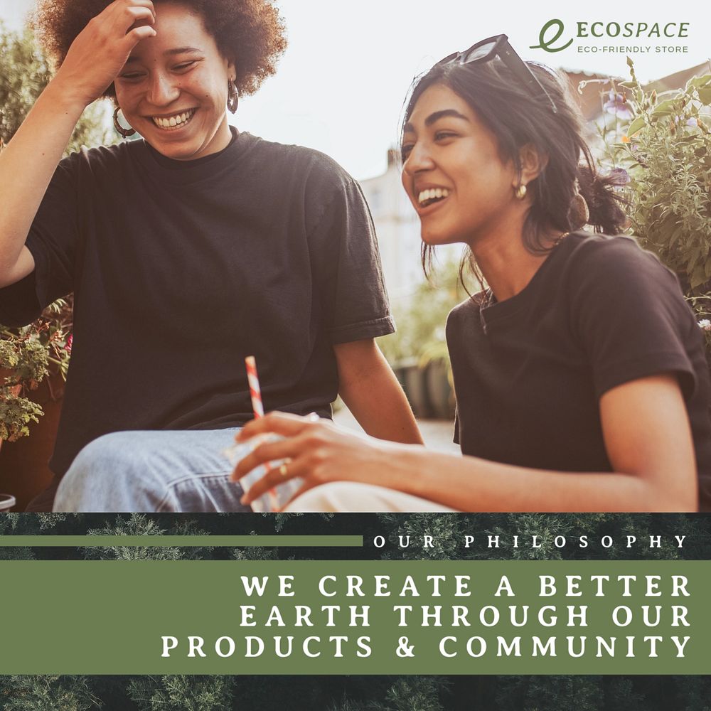 Sustainable agriculture Instagram post template, editable design