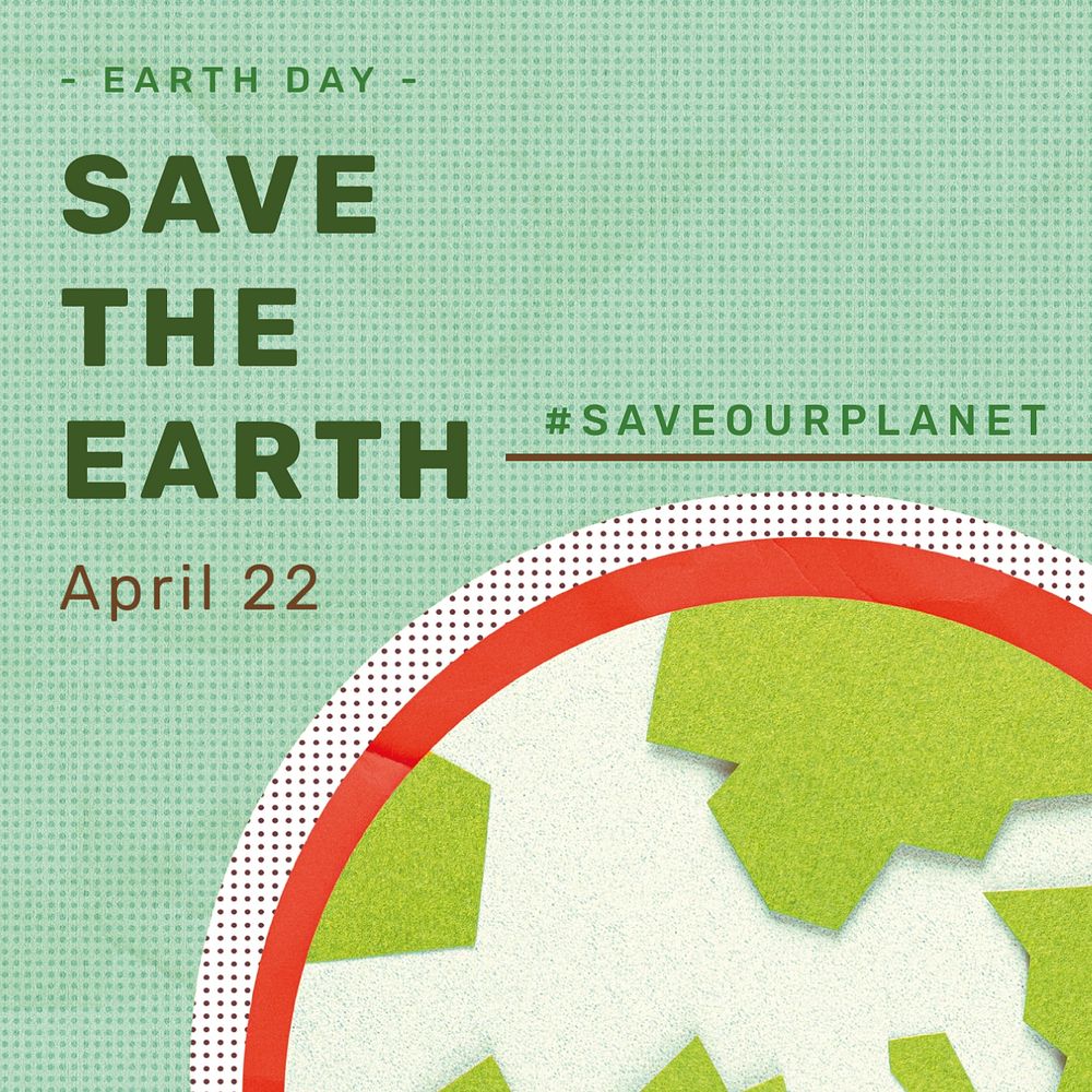 Environment Instagram post template, editable design