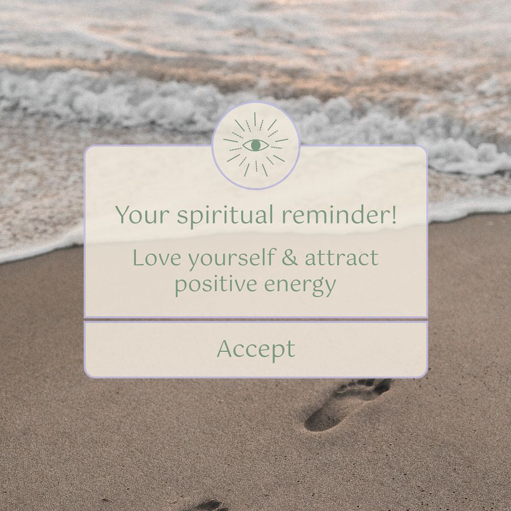 Summer beach Facebook post template, editable text
