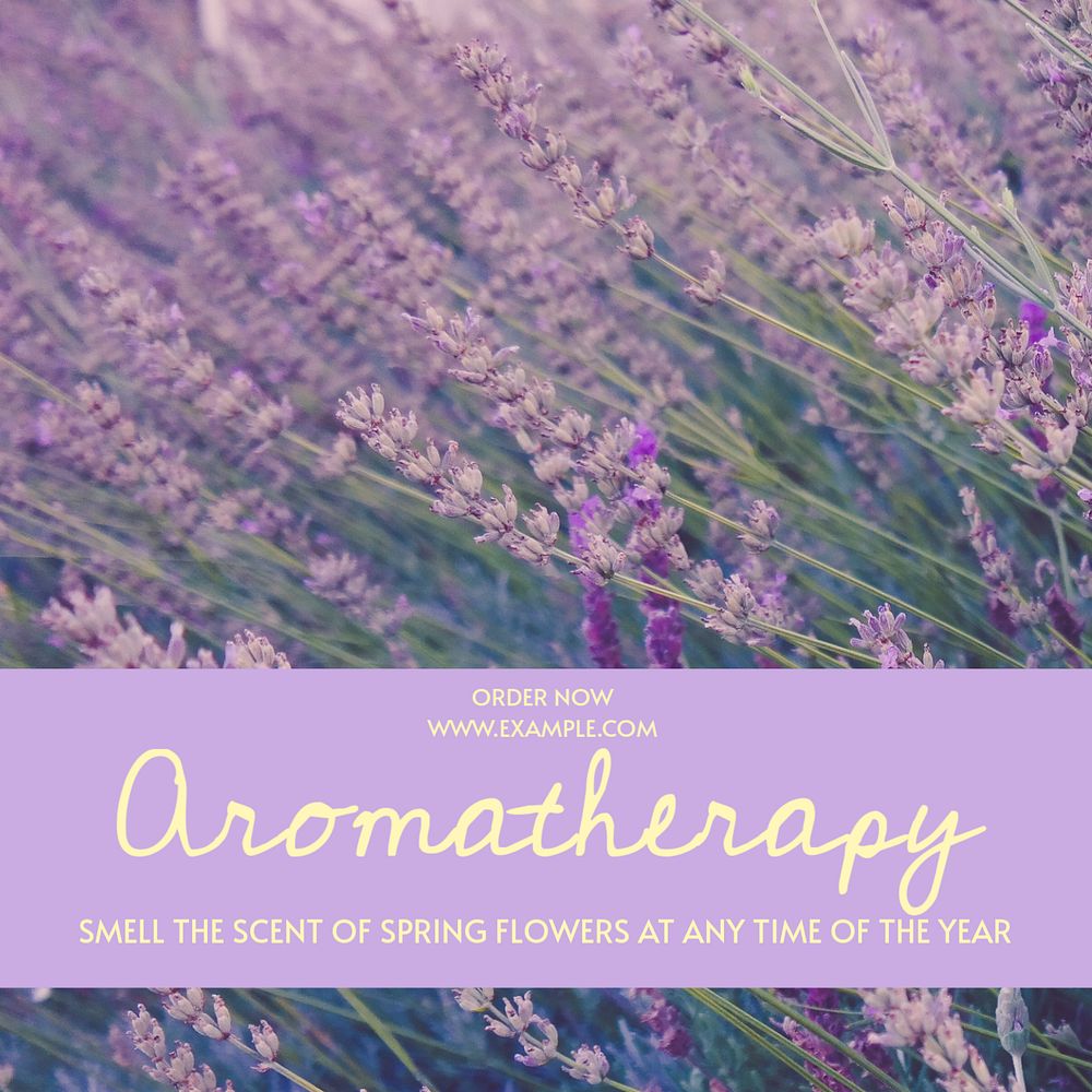 Aromatherapy shop Instagram post template, editable text