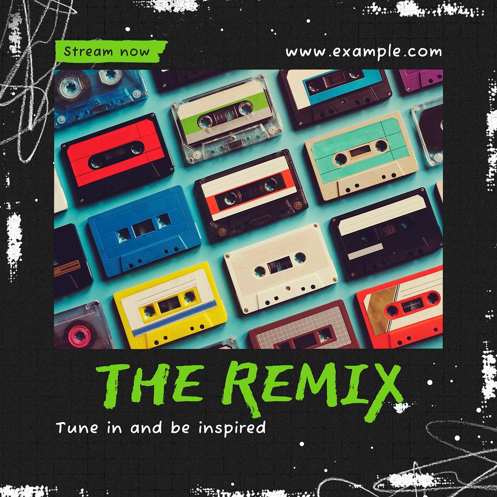 The remix Instagram post template, editable design