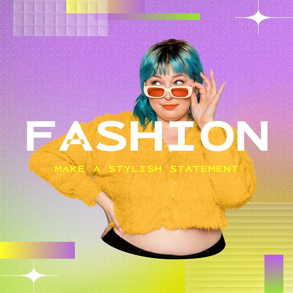 Fashion statement Instagram post template, editable text