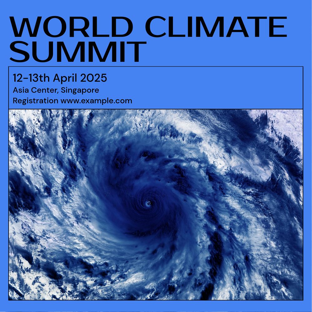 World climate summit Instagram post template, editable design