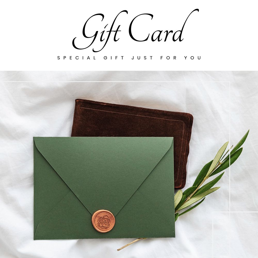 Gift card Instagram post template, editable social media ad