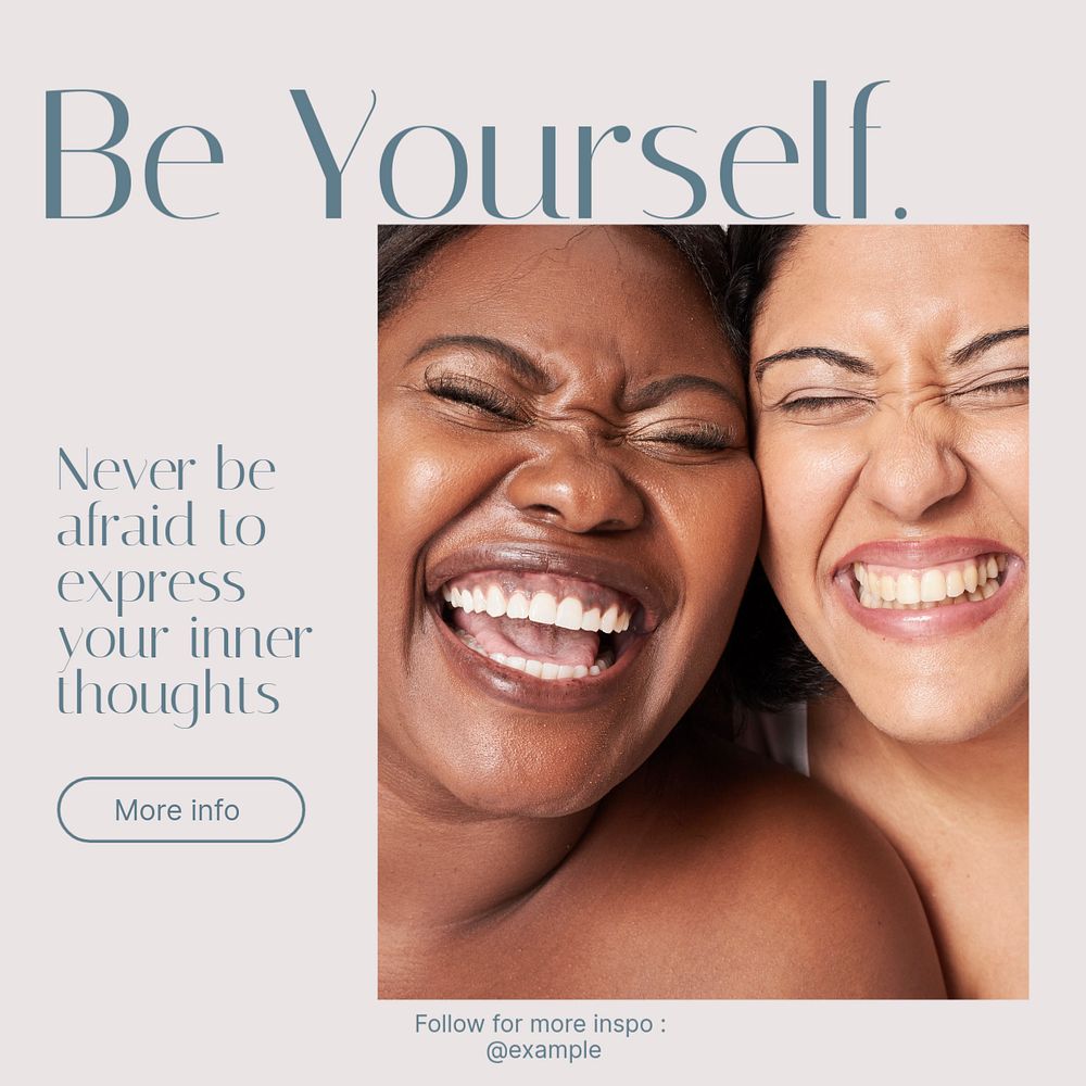 Be yourself Instagram post template, editable social media design