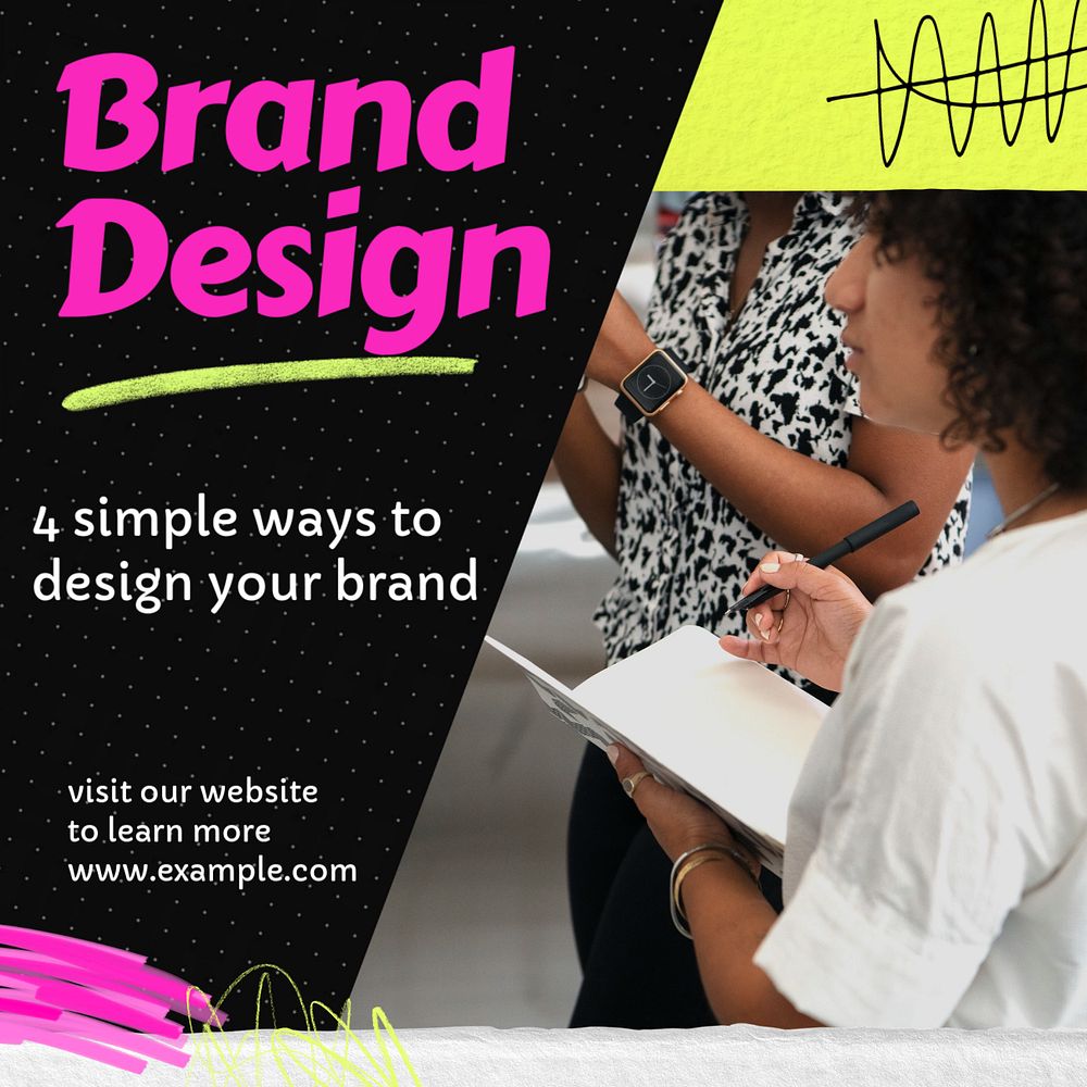 Brand design Facebook post template, editable design