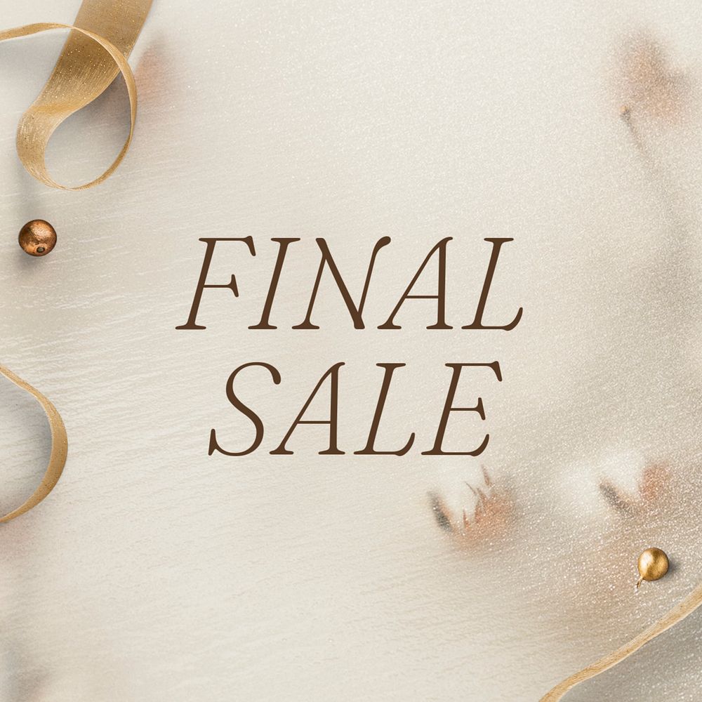 Final sale Instagram post template, editable text