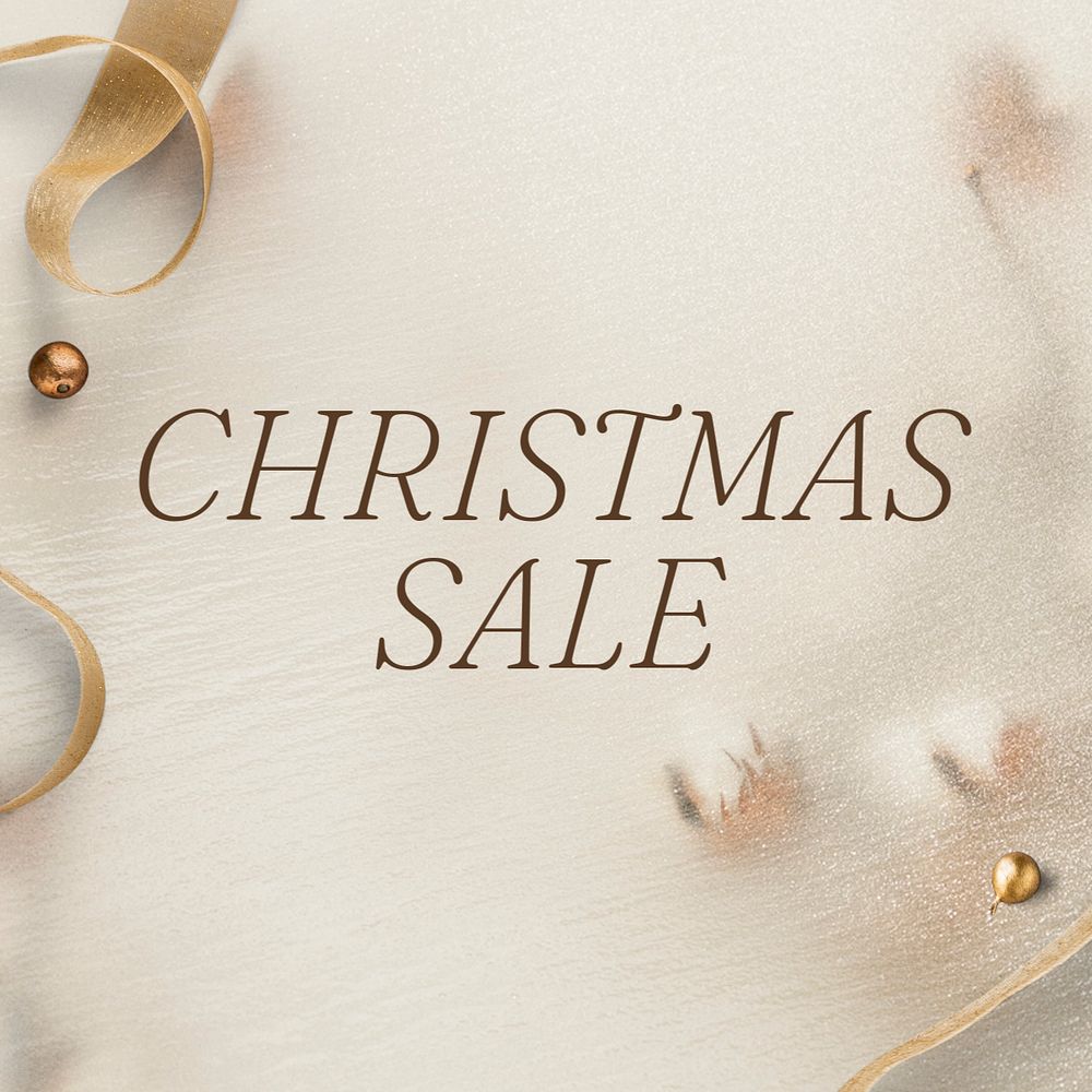 Christmas sale Instagram post template, editable text