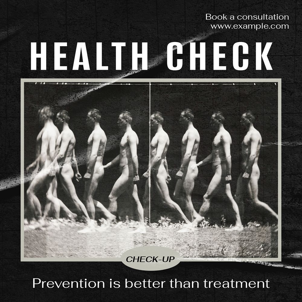 Health check up Instagram post template, editable social media design