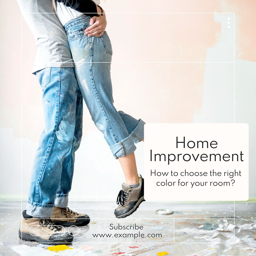 Home improvement Instagram post template, editable text