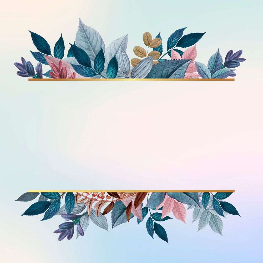 Leaves vintage illustration, pastel aesthetic, editable design