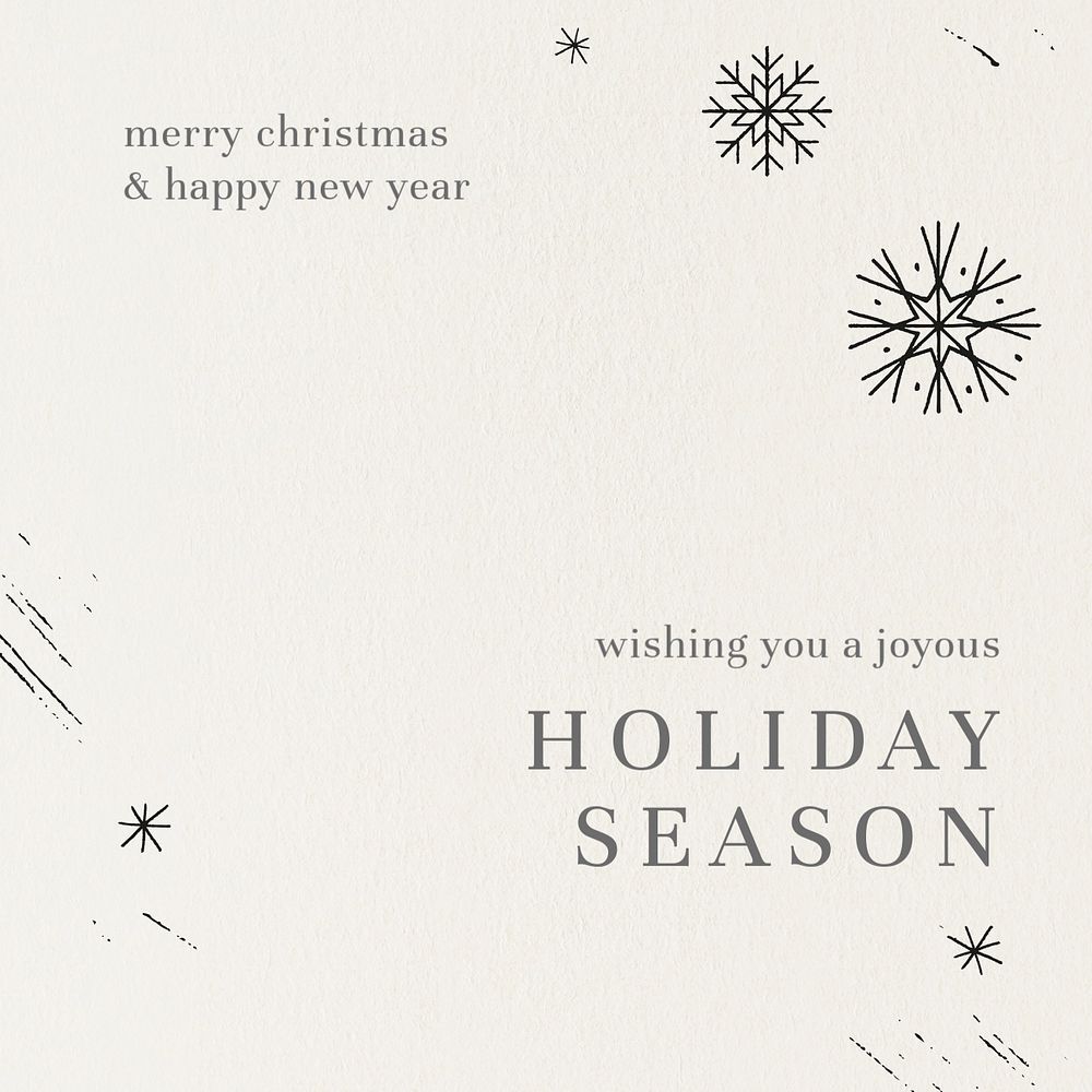 Christmas greeting Instagram post template, editable design