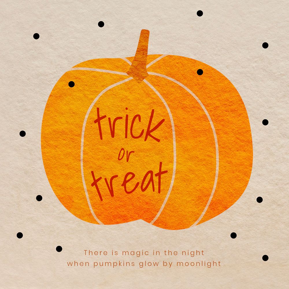 Cute halloween Instagram post template, editable design