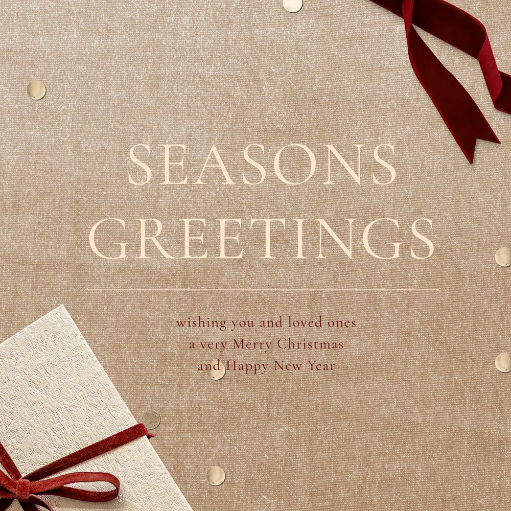 Christmas greeting Instagram post template, editable design