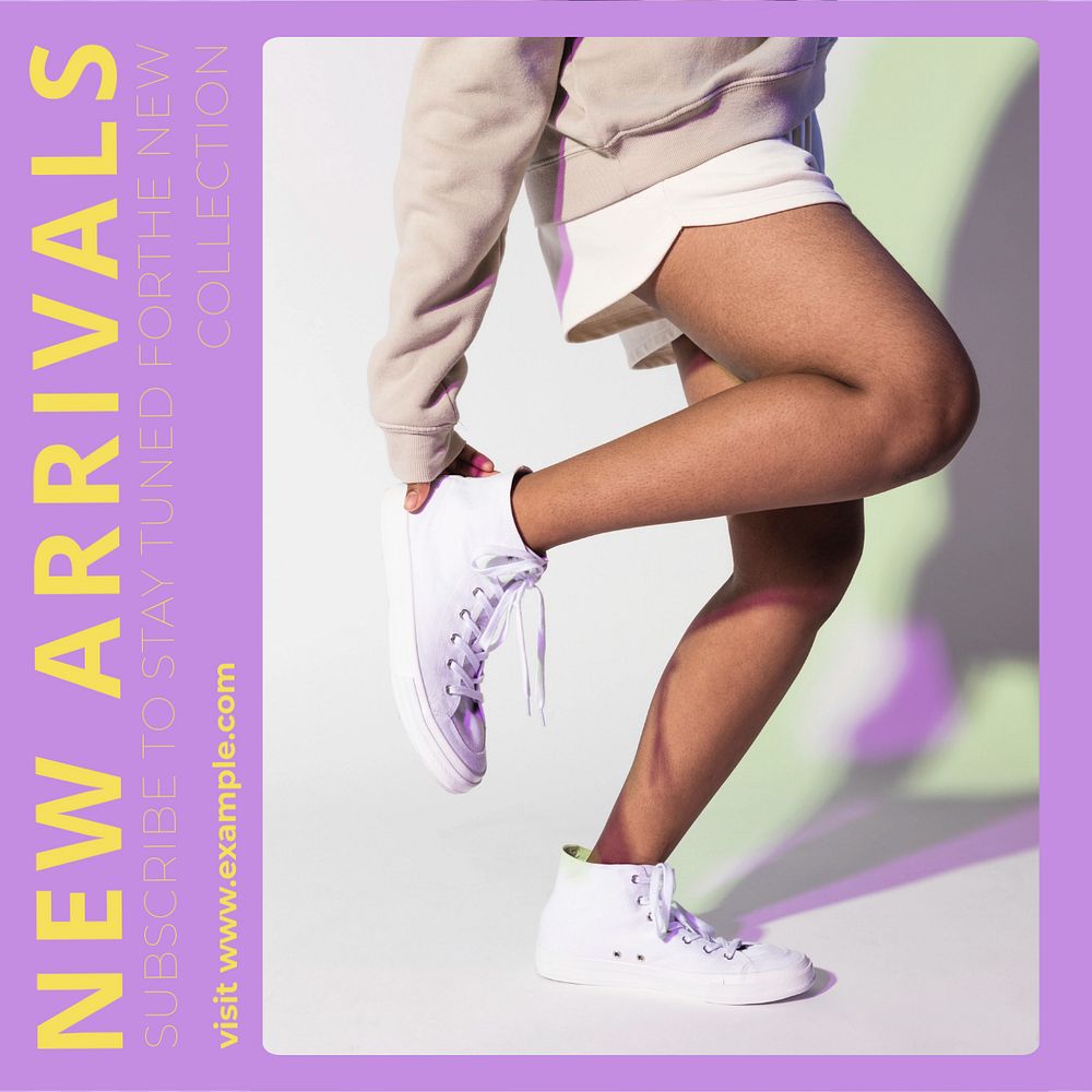 New arrivals Instagram post template, editable design