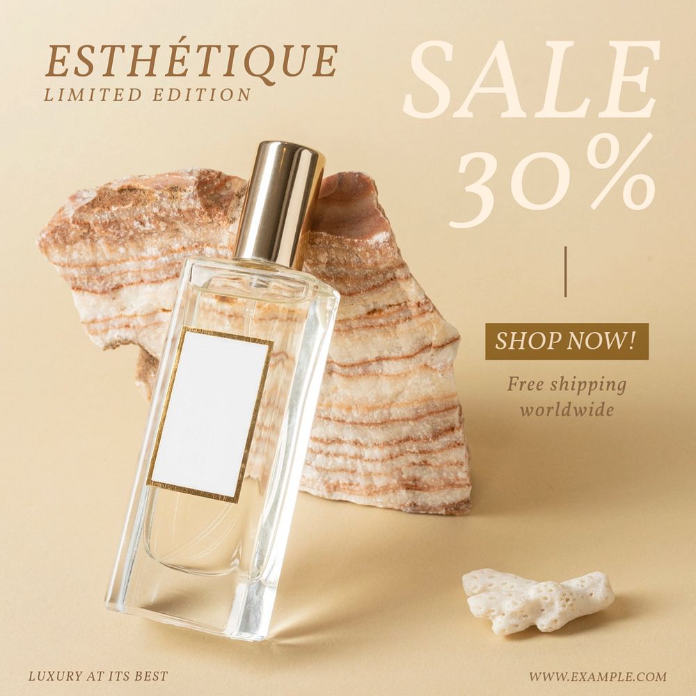 Perfume sale Instagram post template, editable design