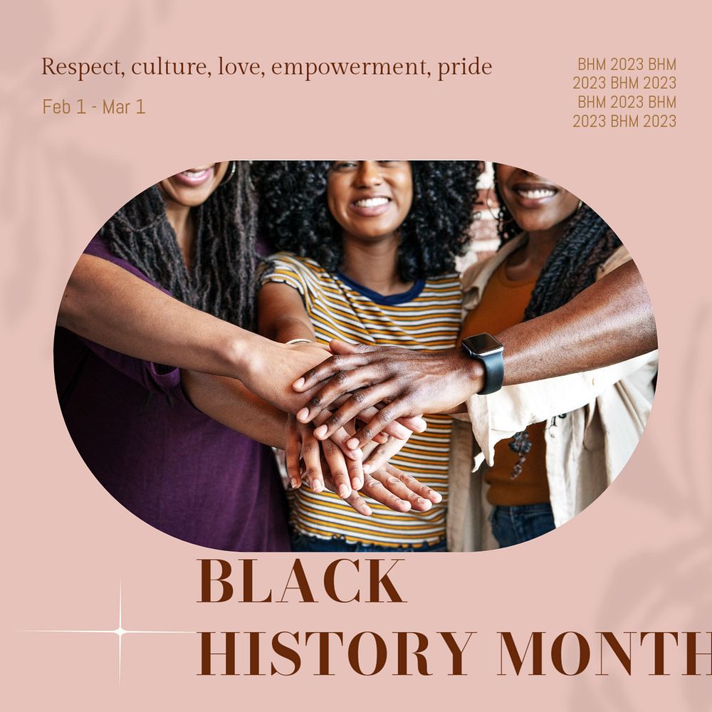 Black history month Instagram post template, editable design