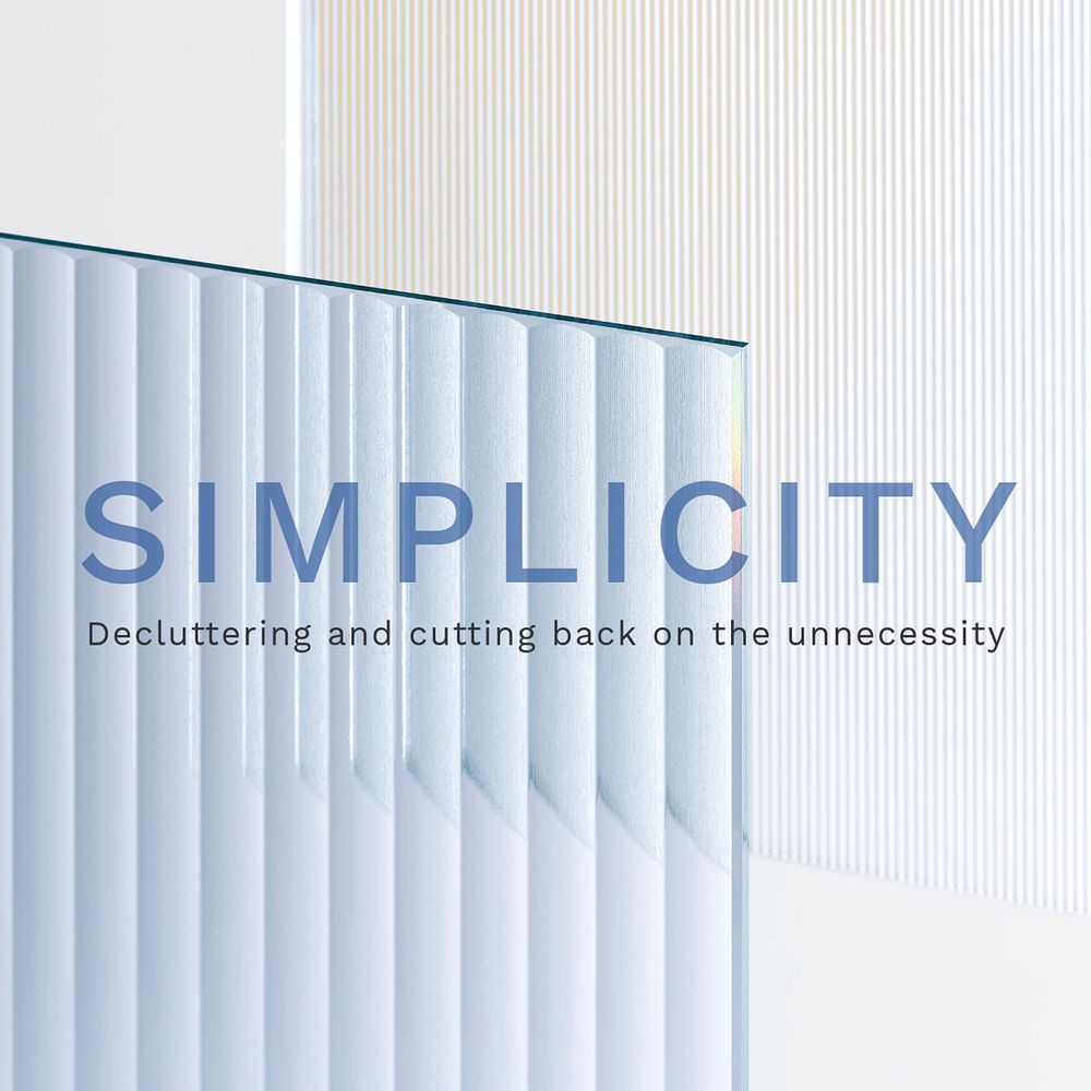 Simplicity Instagram post template, editable textured glass design