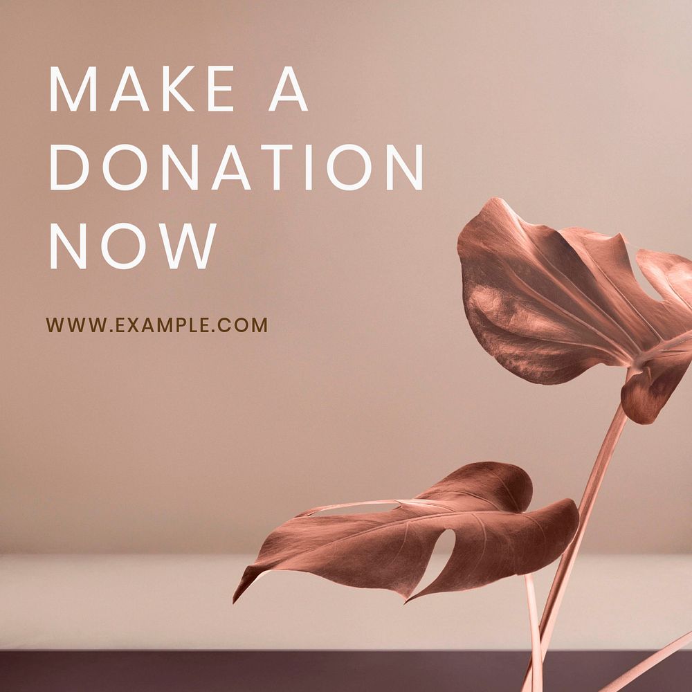 Donation drive Instagram post template, editable design