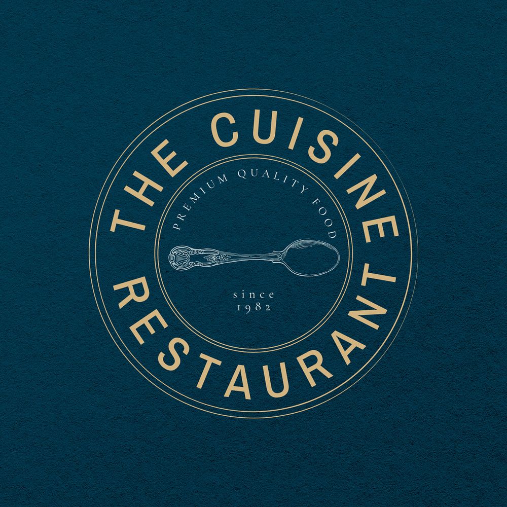 Organic restaurant editable logo template