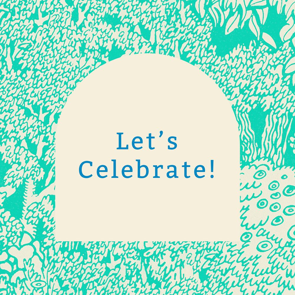 Let's celebrate Facebook post template, editable design