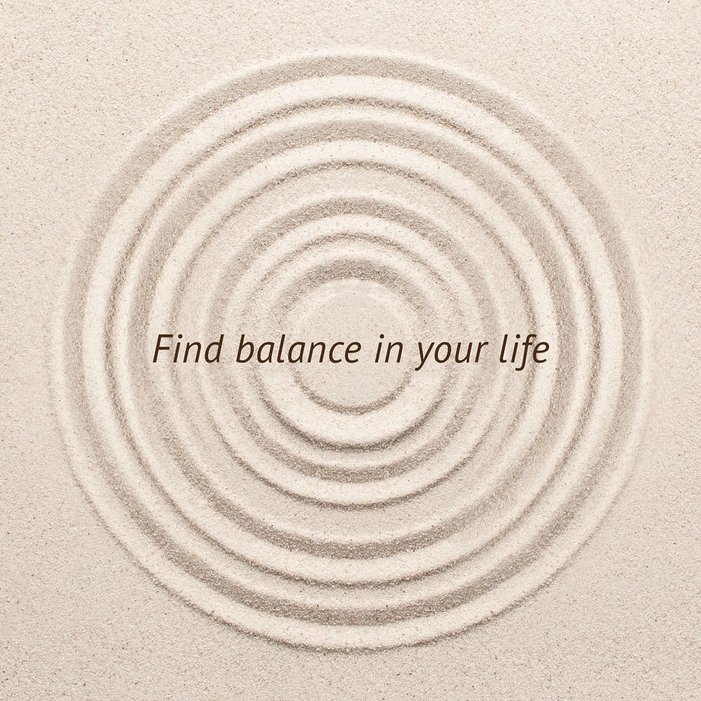 Find balance Facebook post template, editable design