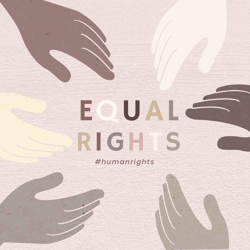 Equal rights Instagram post template, editable design