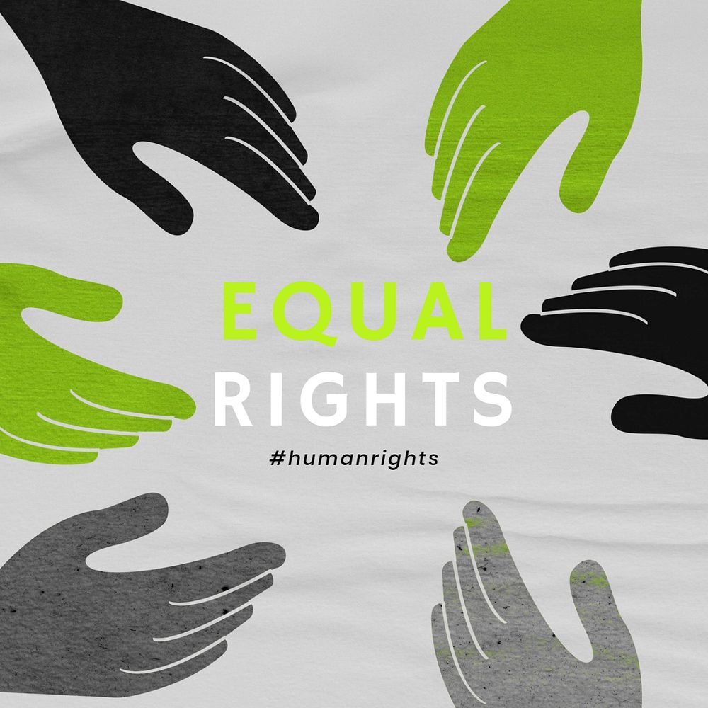 Equal rights Instagram post template, editable design