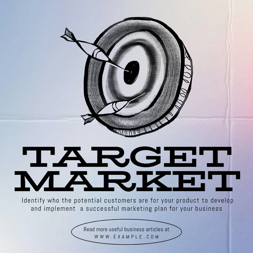 Target market Instagram post template, editable design