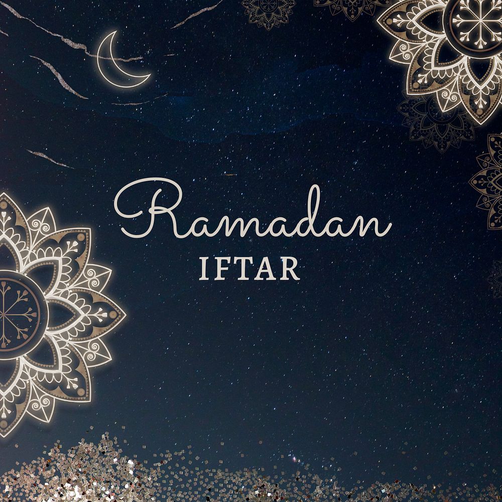 Ramadan Iftar Facebook post template, editable design