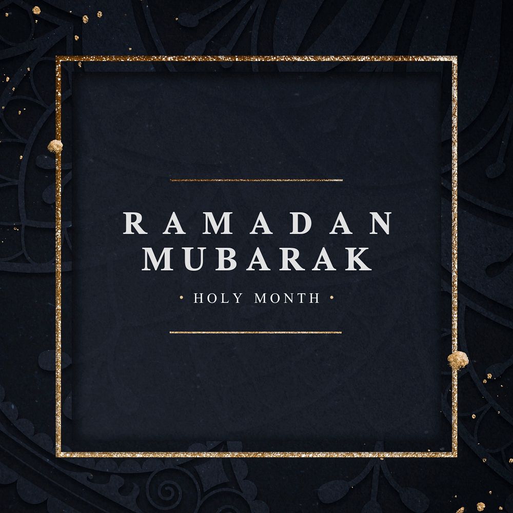 Ramadan Mubarak Facebook post template, editable design