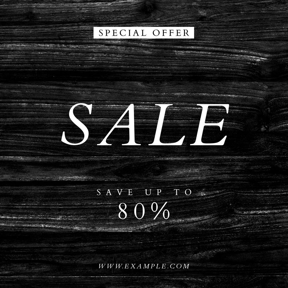 Final sale Instagram post template, editable text