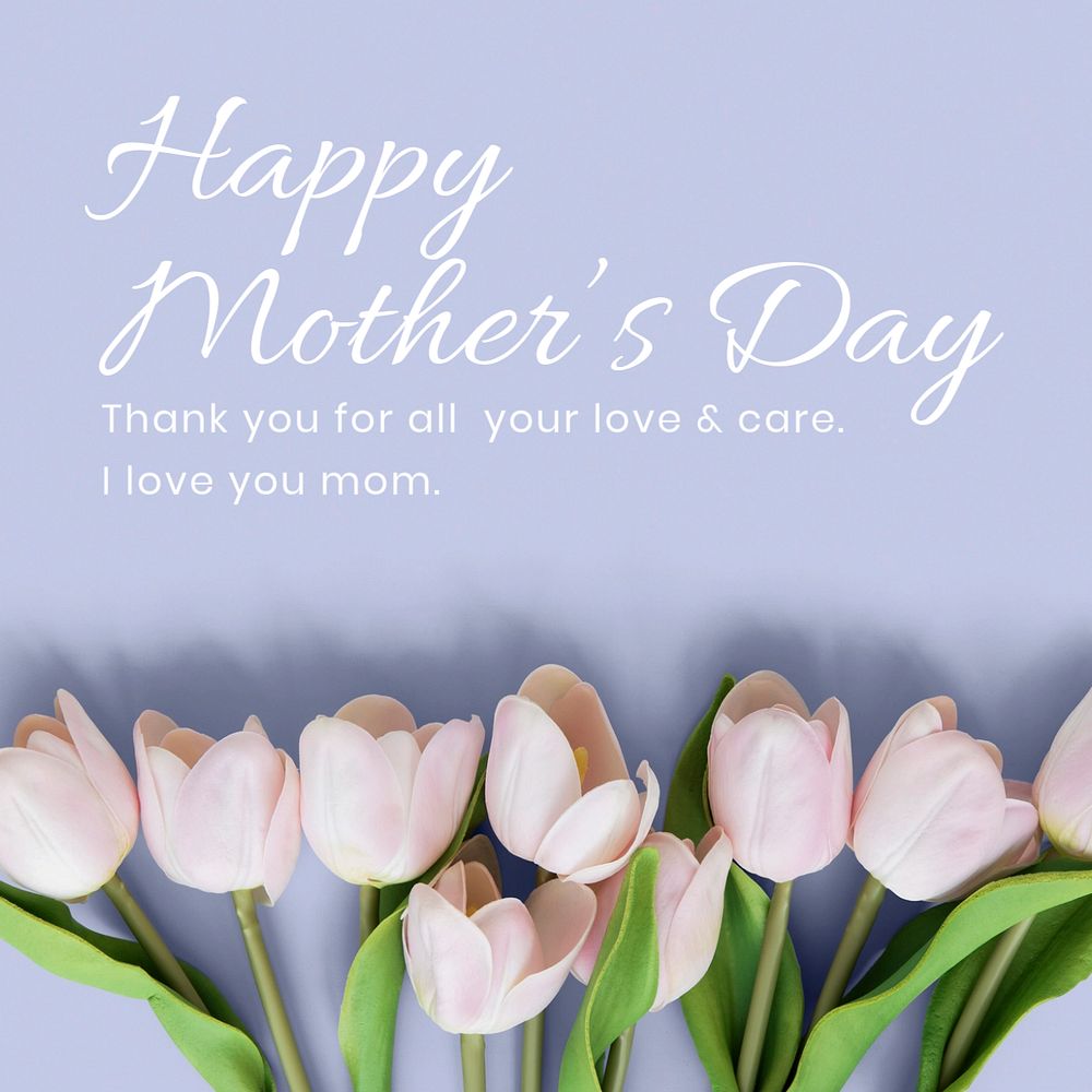 Mother's day Instagram ad template, editable floral design