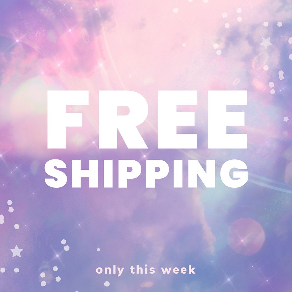 Free shipping Facebook ad template, editable text